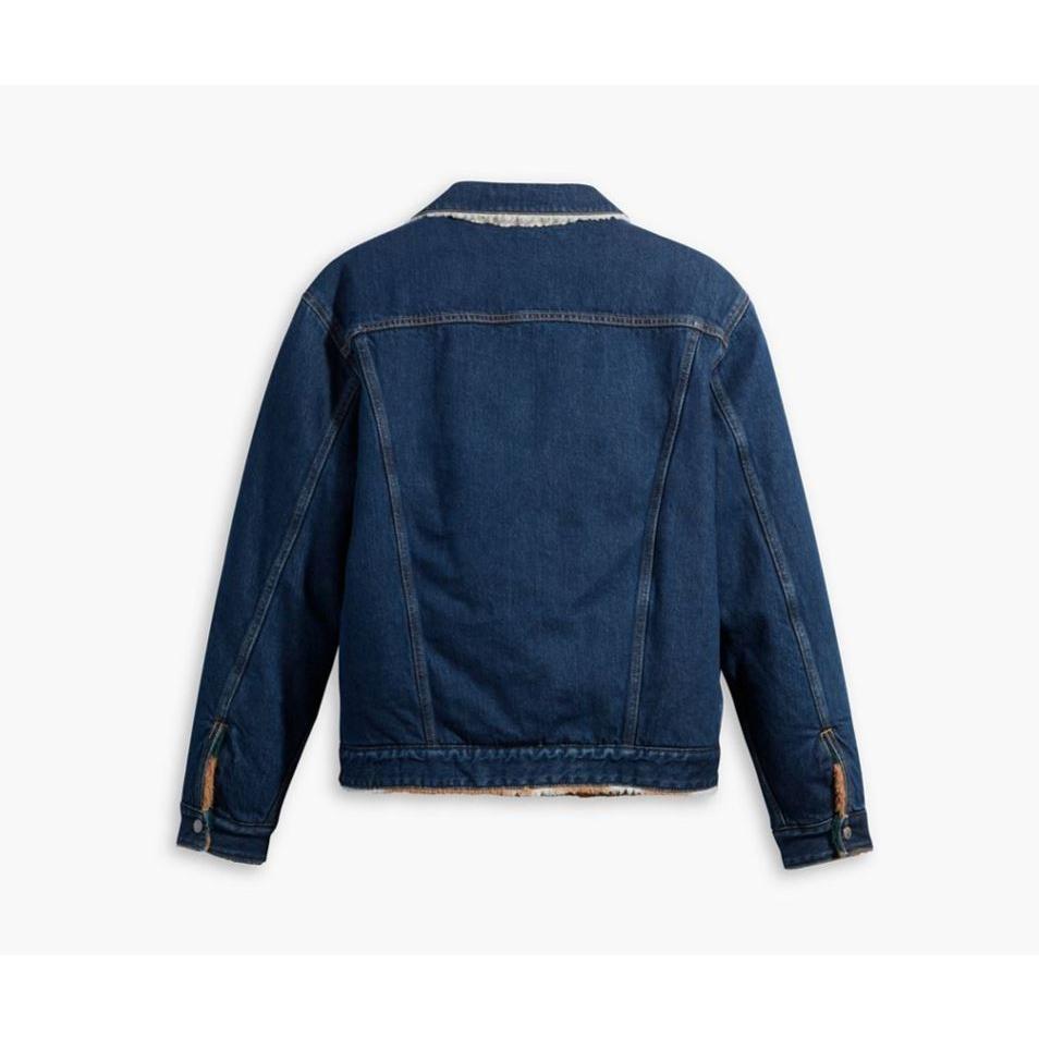 【高價版雙面可穿毛領】美國LEVIS VINTAGE SHERPA TRUCKER JACKET 深藍牛仔夾克S=M現貨-細節圖7