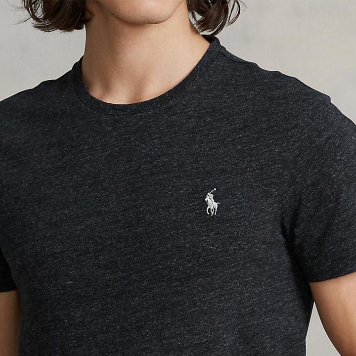 【POLO Ralph Lauren】正品成人版 刺繡 白色 小馬標 男士 圓領 鐵灰色 舒適純棉 短T 潮T恤M號賠售-細節圖2