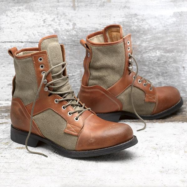 原價1萬3 賠售Timberland Boot Co. Men＇s Colrain Boot帆布拼接皮革8吋靴10M-細節圖6