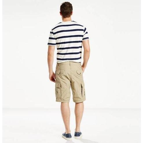 【新款29-42腰優惠】美國LEVI S Carrier Cargo Short 立體大口袋 卡其 純棉 百搭工作短褲-細節圖2