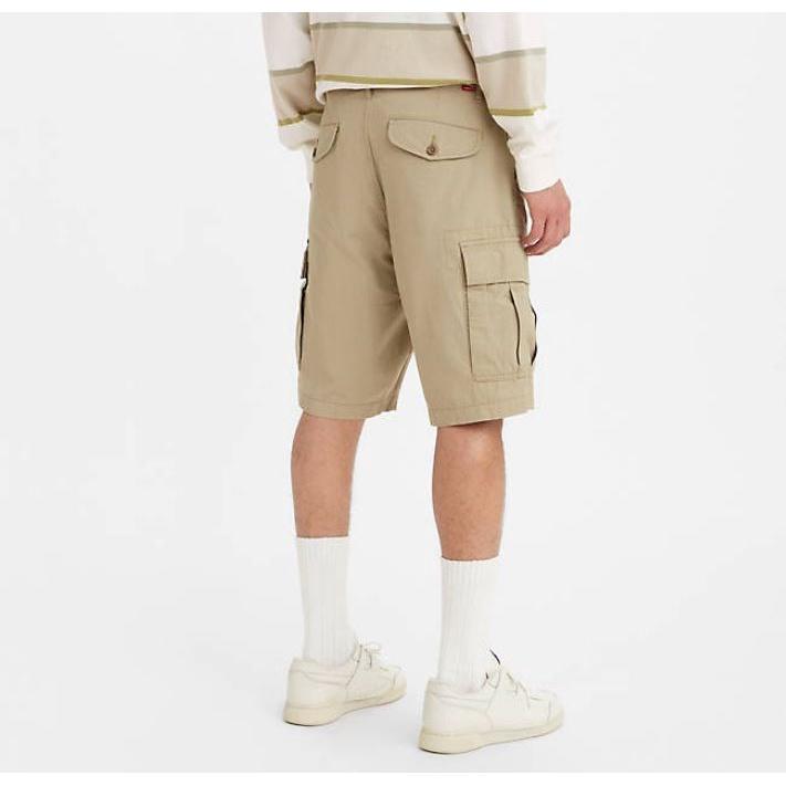 【新款29-42腰優惠】美國LEVI S Carrier Cargo Short 立體大口袋 卡其 純棉 百搭工作短褲-細節圖5