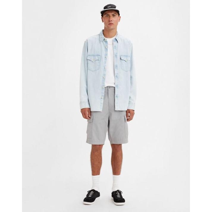 【新款29-42腰優惠】美國LEVI S Carrier Cargo Short 立體大口袋 卡其 純棉 百搭工作短褲-細節圖6