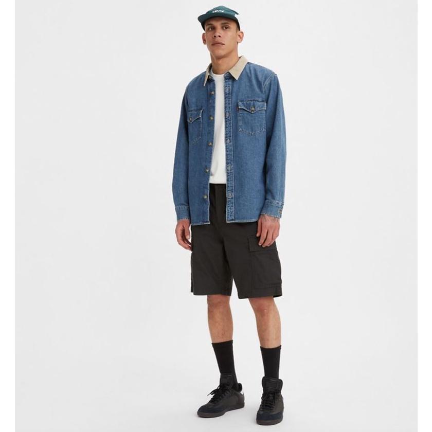 【新款29-42腰優惠】美國LEVI S Carrier Cargo Short 立體大口袋 卡其 純棉 百搭工作短褲-細節圖8