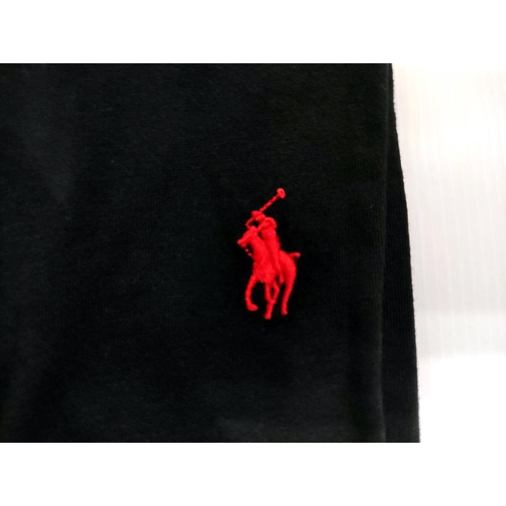 【POLO Ralph Lauren】正品成人版 刺繡小馬標 男士 圓領 黑色 舒適 短袖 棉T 潮T恤 短T M號賠售-細節圖8