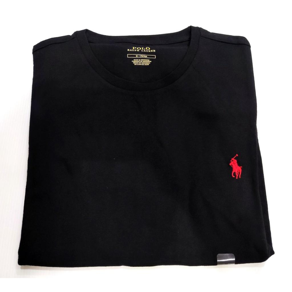 【POLO Ralph Lauren】正品成人版 刺繡小馬標 男士 圓領 黑色 舒適 短袖 棉T 潮T恤 短T M號賠售-細節圖9