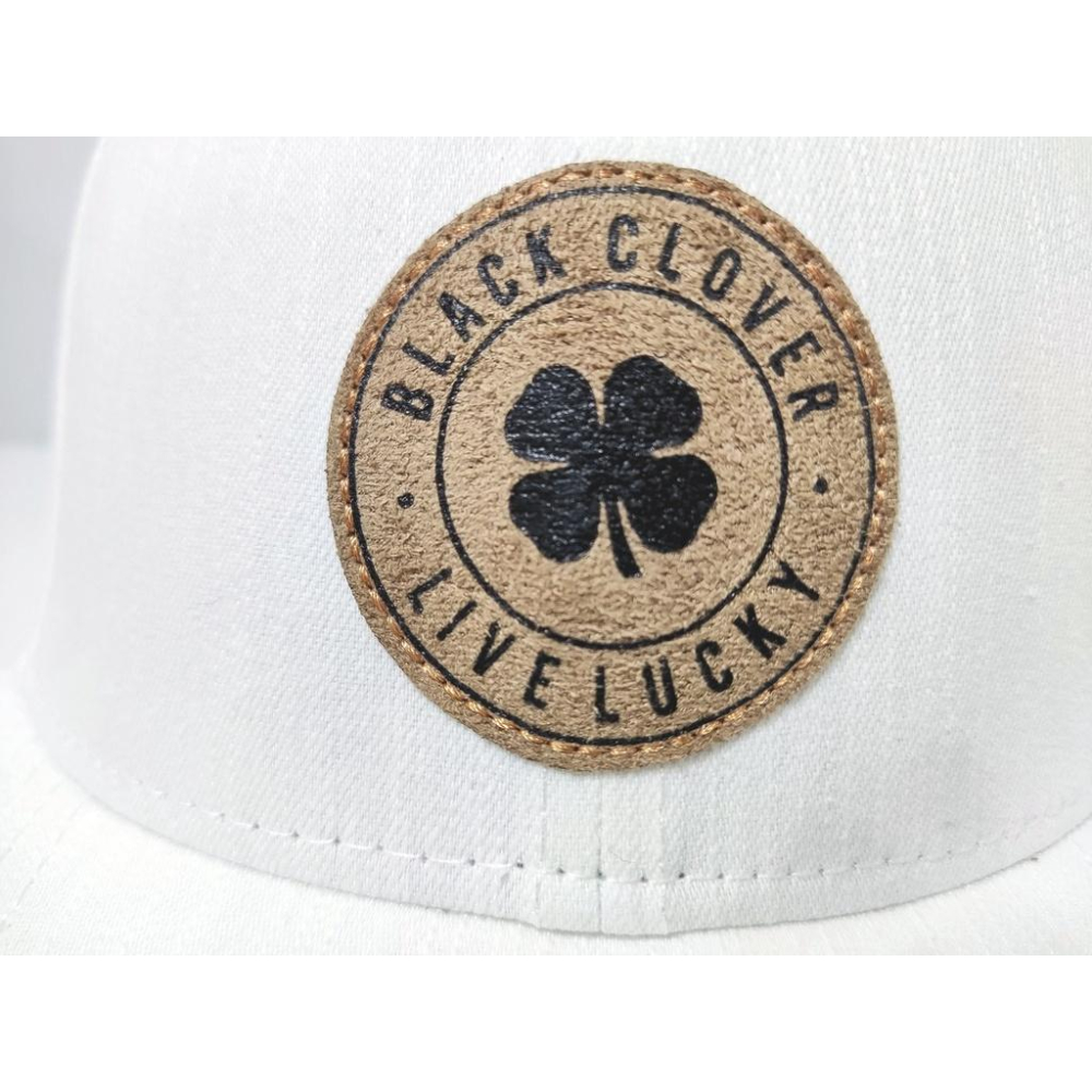 正品【Black Clover】黑色幸運草 Luck Hat 真皮扣環 白色 棒球帽 素色鴨舌帽 時尚休閒 高爾夫球帽-細節圖6