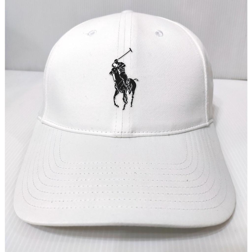賠售【Ralph Lauren】正品Polo 大馬 成人棒球帽 RL老帽 配件 素色鴨舌帽 白色 高爾夫球帽 可調整帽帶