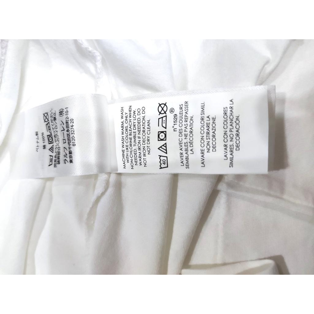M號賠售【Ralph Lauren正品】成人版 刺繡 小馬標 男士 V領 白色 舒適 短袖 棉T 潮T恤 時尚穿搭 素T-細節圖9