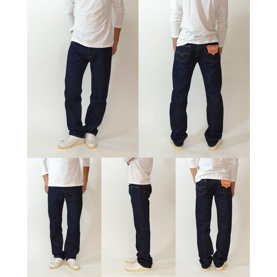【經典養褲W29-44腰】美國LEVIS 501 RINSE WASH 深藍 原色 重磅 排扣直筒 牛仔褲 丹寧褲百搭-細節圖3