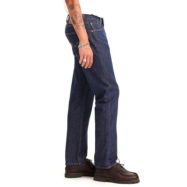 【經典養褲W29-44腰】美國LEVIS 501 RINSE WASH 深藍 原色 重磅 排扣直筒 牛仔褲 丹寧褲百搭-細節圖7