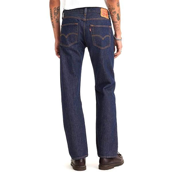 【經典養褲W29-44腰】美國LEVIS 501 RINSE WASH 深藍 原色 重磅 排扣直筒 牛仔褲 丹寧褲百搭-細節圖8