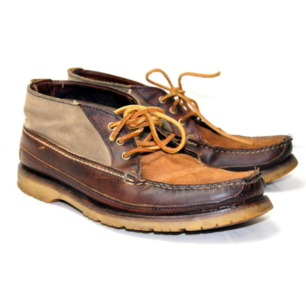 【美國LEVI S專賣】Red Wing Wabasha Chukka Boot 真皮拼接麂皮帆布 綁帶短靴 US10E-細節圖2