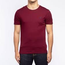 S號賠售【Ralph Lauren正品】成人版 刺繡綠色小馬標 男士 圓領 酒紅 舒適 短袖 棉T 潮T恤 時尚穿搭素T-細節圖2