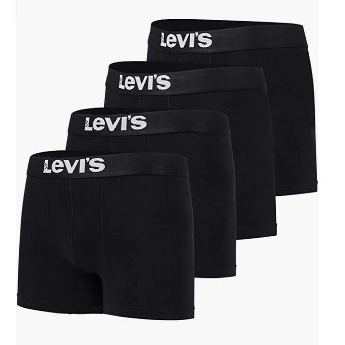 【盒裝四件禮盒組S-2XL大碼內褲】美國LEVIS Boxer Briefs 多色四角褲/男內褲/彈性貼身/腰頭Logo-細節圖3