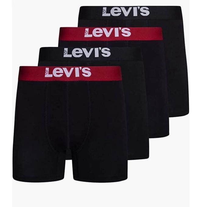 【盒裝四件禮盒組S-2XL大碼內褲】美國LEVIS Boxer Briefs 多色四角褲/男內褲/彈性貼身/腰頭Logo-細節圖4