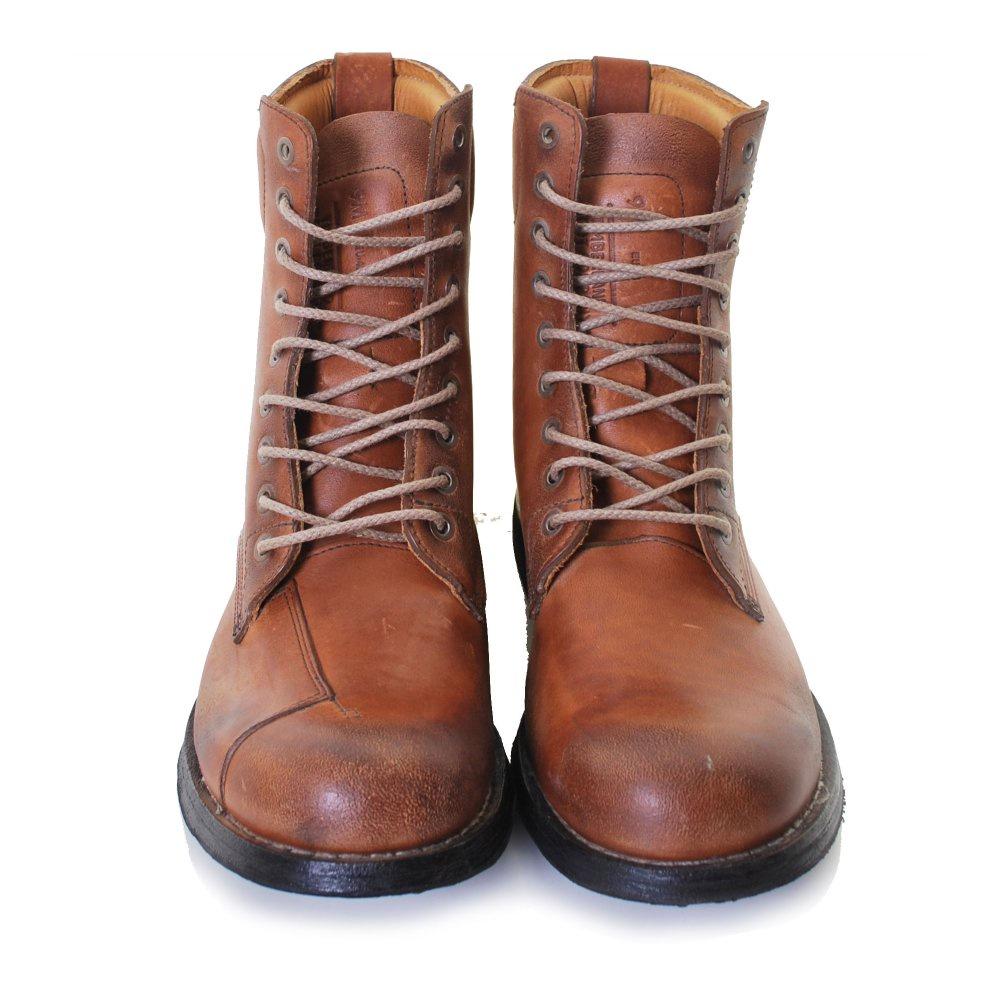 原價破萬賠售【TIMBERLAND】全手工頂級Boot Company系列Colrain 仿舊棕色皮革8吋靴10M-細節圖2