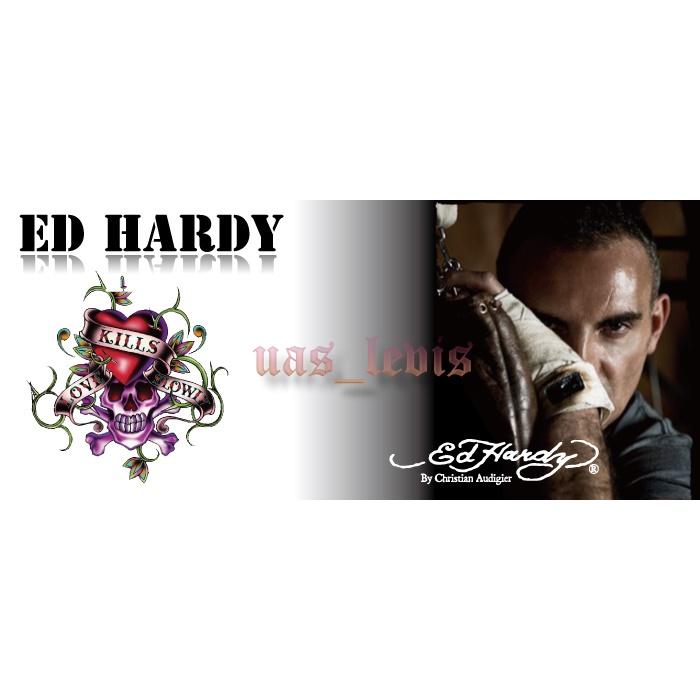 賠售【美國ED HARDY】頂級CA設計師款 賽車 機車 精細刺繡 重機臂章 黑灰色寶石釦 時尚 長袖襯衫S號 L號現貨-細節圖7