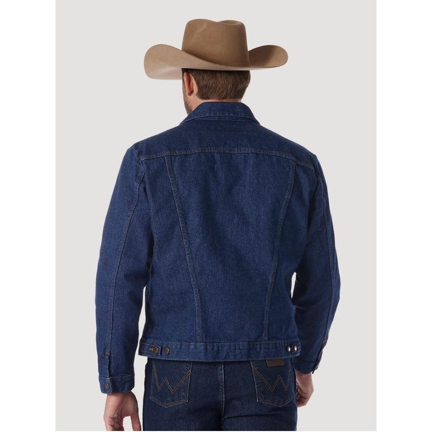 【牛仔專用款S-XXL】美國藍哥 WRANGLER Western深藍原色 黑 石洗藍 重磅硬挺經典款牛仔外套 卡車夾克-細節圖4