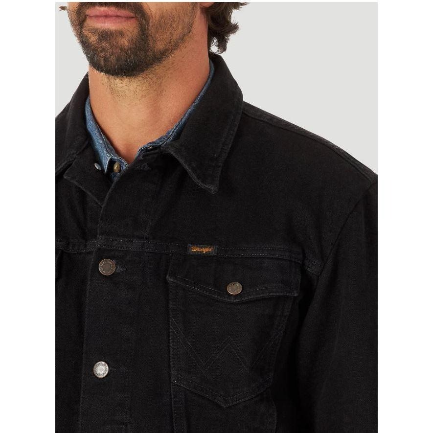 【牛仔專用款S-XXL】美國藍哥 WRANGLER Western深藍原色 黑 石洗藍 重磅硬挺經典款牛仔外套 卡車夾克-細節圖7