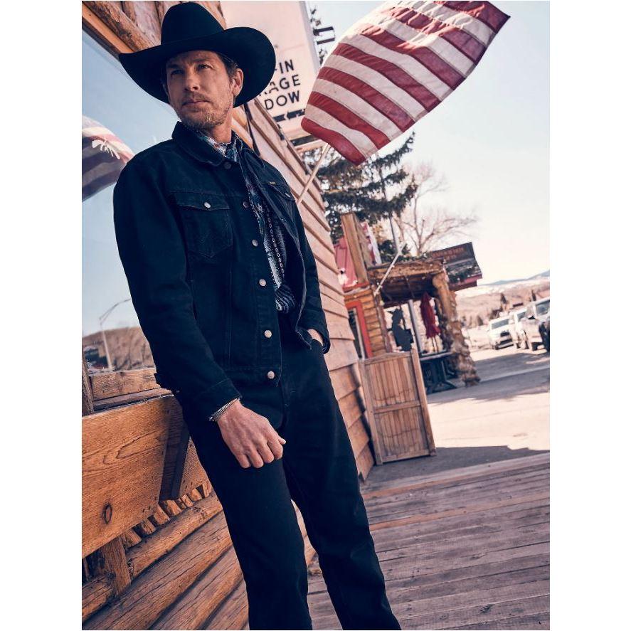 【牛仔專用款S-XXL】美國藍哥 WRANGLER Western深藍原色 黑 石洗藍 重磅硬挺經典款牛仔外套 卡車夾克-細節圖6