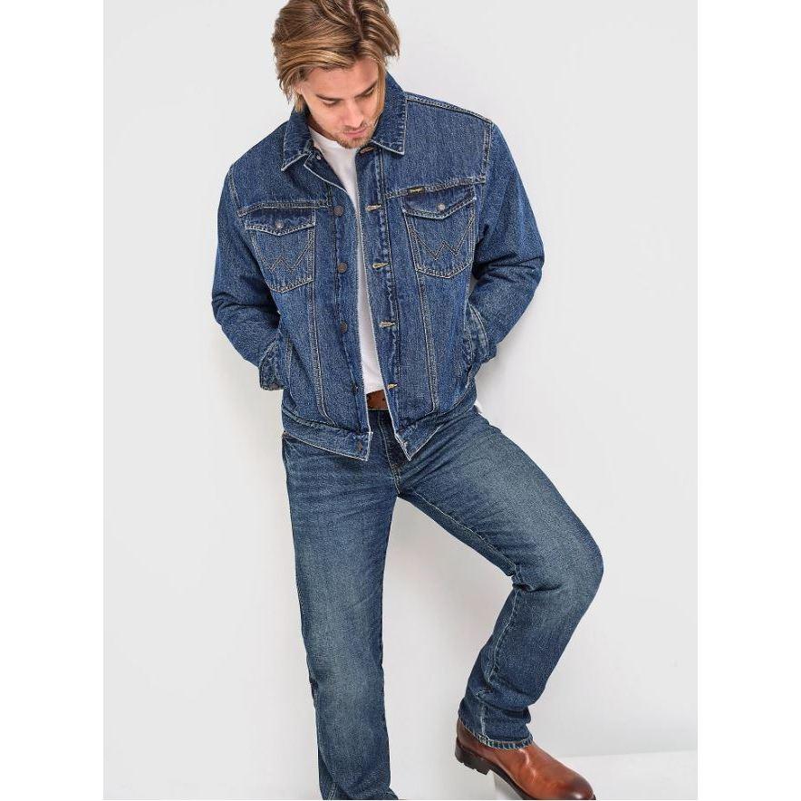 【牛仔專用款S-XXL】美國藍哥 WRANGLER Western深藍原色 黑 石洗藍 重磅硬挺經典款牛仔外套 卡車夾克-細節圖9