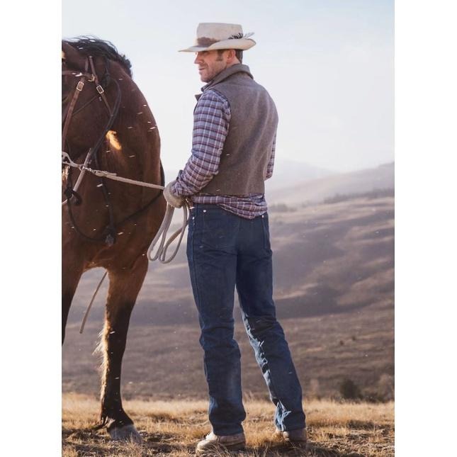 【養褲原色28-42腰】美國WRANGLER 13MWZ Cowboy Cut 深藍15OZ重磅硬挺 經典款直筒牛仔褲-細節圖2