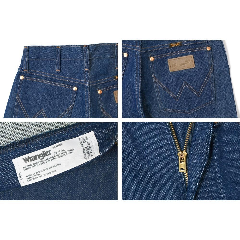 【養褲原色28-42腰】美國WRANGLER 13MWZ Cowboy Cut 深藍15OZ重磅硬挺 經典款直筒牛仔褲-細節圖4