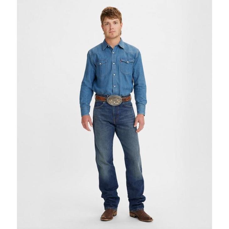 【西部牛仔重磅款】美國LEVIS Western Cowboy Lonesome深藍高強度直筒牛仔褲29-42腰501-細節圖6