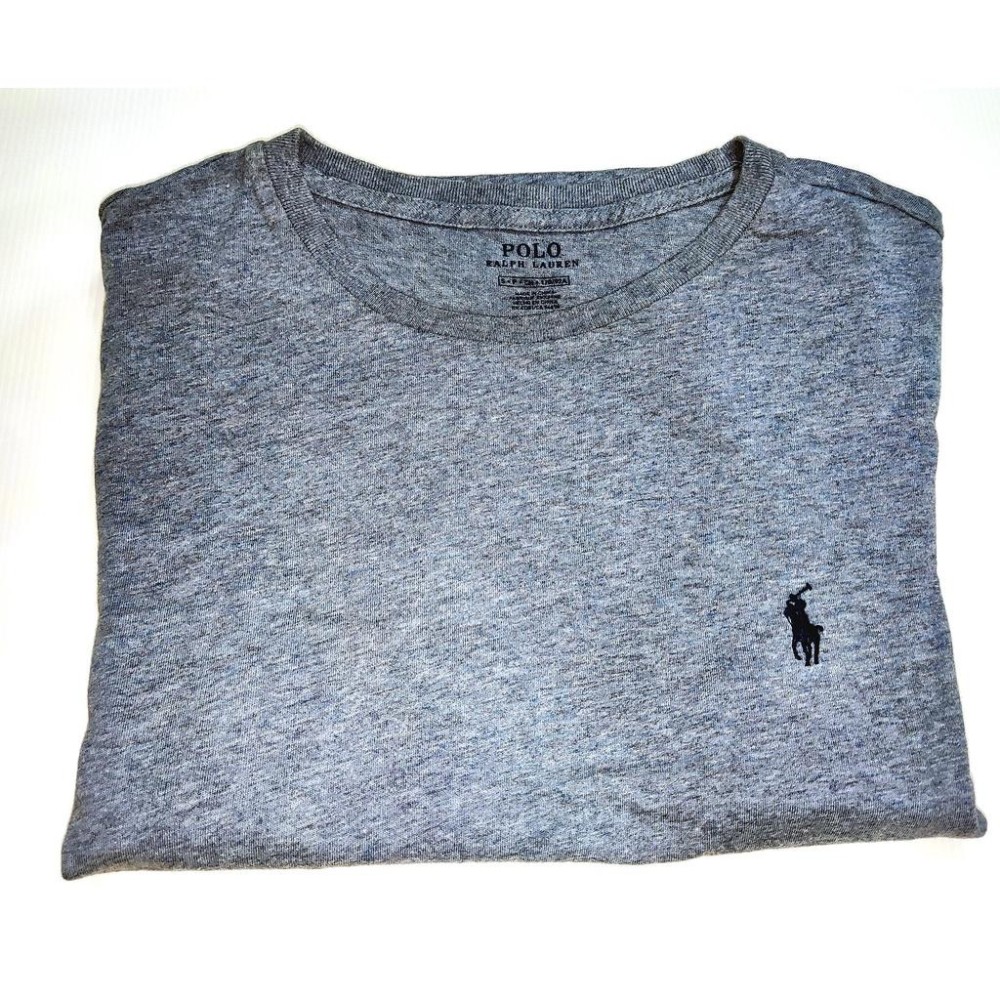 S號賠售【Ralph Lauren正品】成人版 刺繡 小馬標 男士 圓領 灰色 舒適 短袖 棉T 潮T恤 時尚穿搭素T-細節圖6