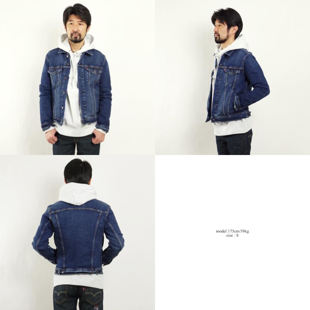 【XS-XXL號】美國LEVI S TRUCKER JACKET Colusa 彈性 仿舊深藍水洗 牛仔外套 單寧夾克-細節圖2