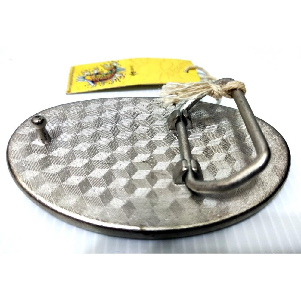 賠本出清 正品 ED HARDY 巨鑽 刺青 經典 老虎頭 銀色 金屬圓盾 超閃水鑽 大型 皮帶頭 可搭配任何釦式皮帶身-細節圖4