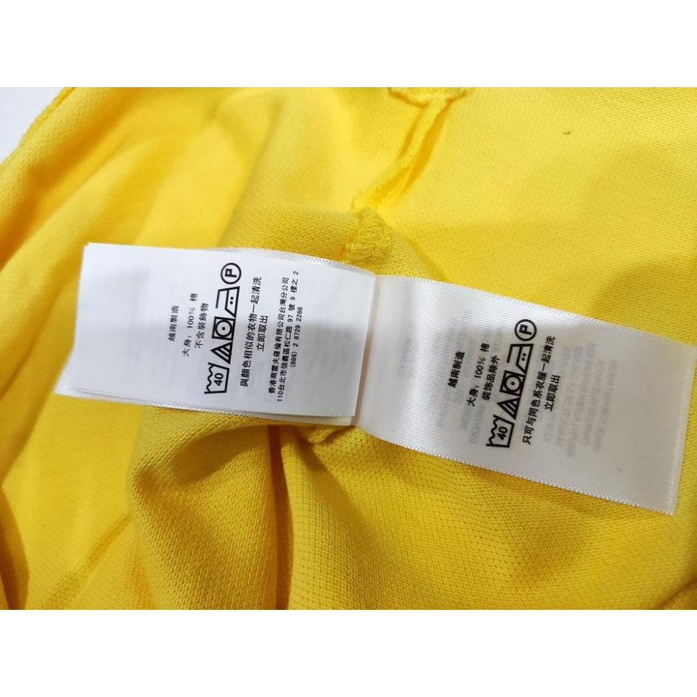 M號賠售【Ralph Lauren】成人版刺繡大馬短袖POLO衫(classic fit) 黃色素面 短袖 網眼 休閒衫-細節圖4