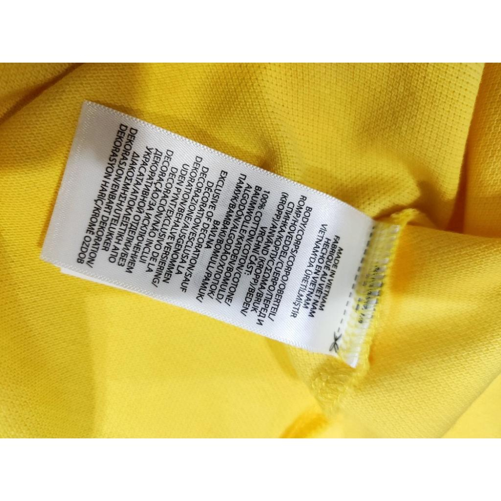 M號賠售【Ralph Lauren】成人版刺繡大馬短袖POLO衫(classic fit) 黃色素面 短袖 網眼 休閒衫-細節圖7