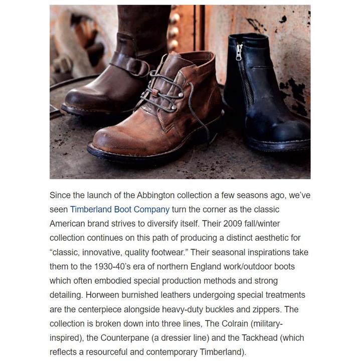 375美金【TIMBERLAND】手工Boot Company 黑色皮革拼接棕色麂皮 雷根鞋 短靴 休閒皮鞋 現貨10M-細節圖9
