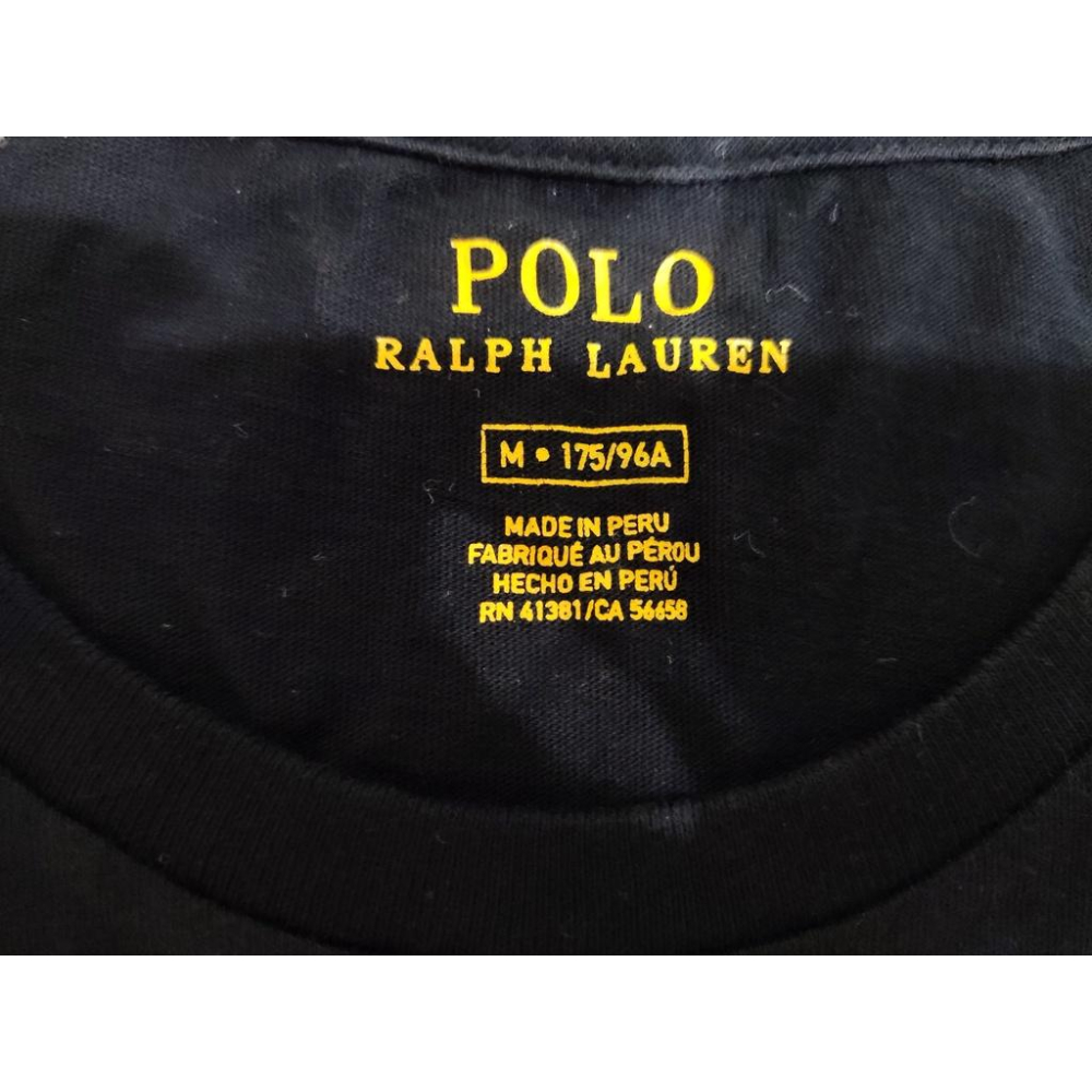 M號賠售【Ralph Lauren正品】成人版 紅色 立體大馬 男士 圓領 黑色 舒適 短袖 棉T 潮T恤 時尚穿搭-細節圖4