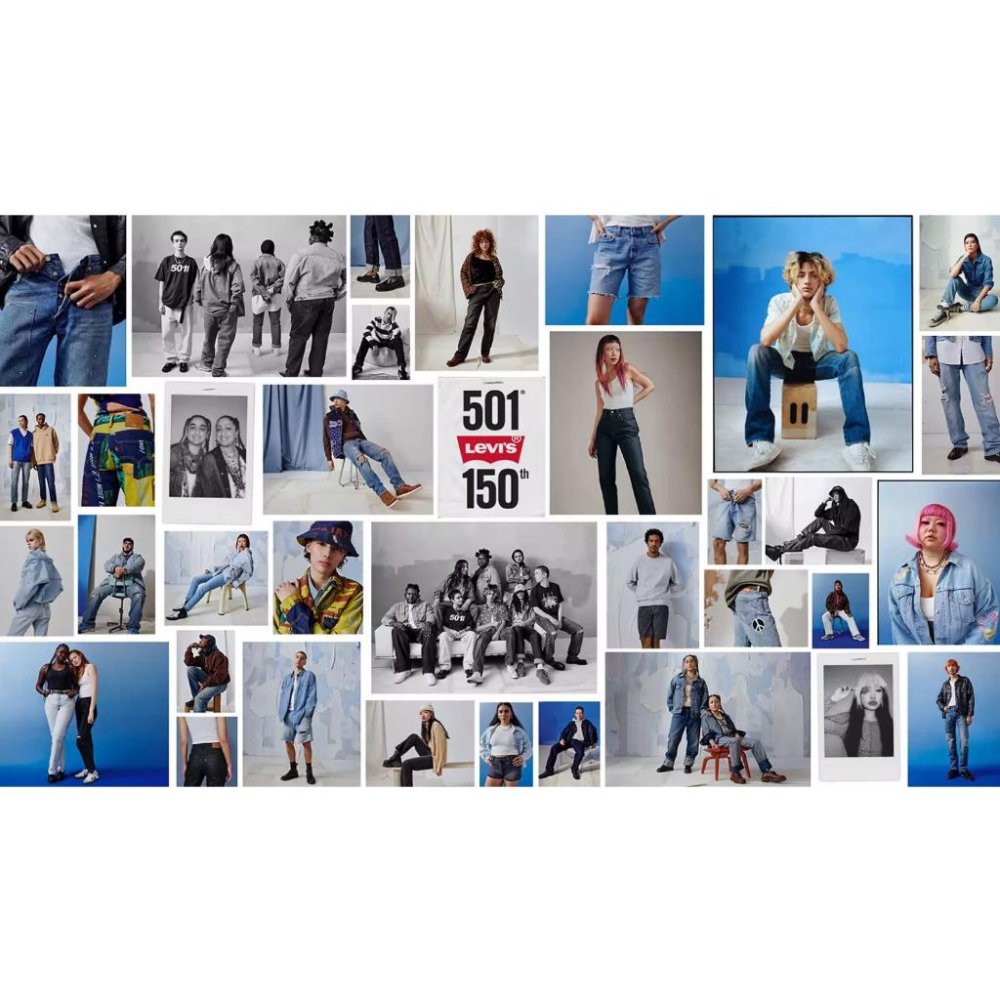 美國限定【獨賣150週年紀念款】Levi s 501 破壞加工 密集繡補 排釦直筒牛仔褲 丹寧褲 28-42腰-細節圖7