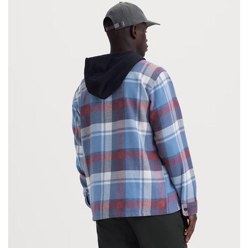 【連帽襯衫S-XXL】美國Levis HOODED FLANNEL SHIRT 重磅 法蘭絨 連帽襯衫外套 寬鬆百搭款-細節圖8