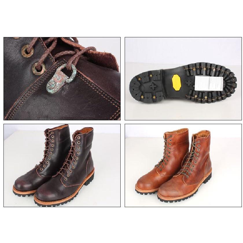 【TIMBERLAND】全手工頂級Boot Company Tackhead Vibram黃金大底酒紅色皮革8吋靴10M-細節圖8