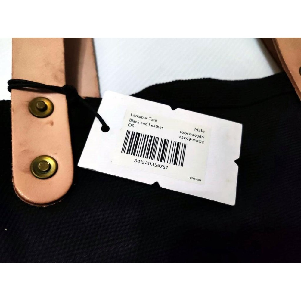 【LMC頂級植鞣牛革】美國Levis Made & Crafted 原色牛皮提把黑色帆布 基本款 百搭 托特包 賠本出清-細節圖8