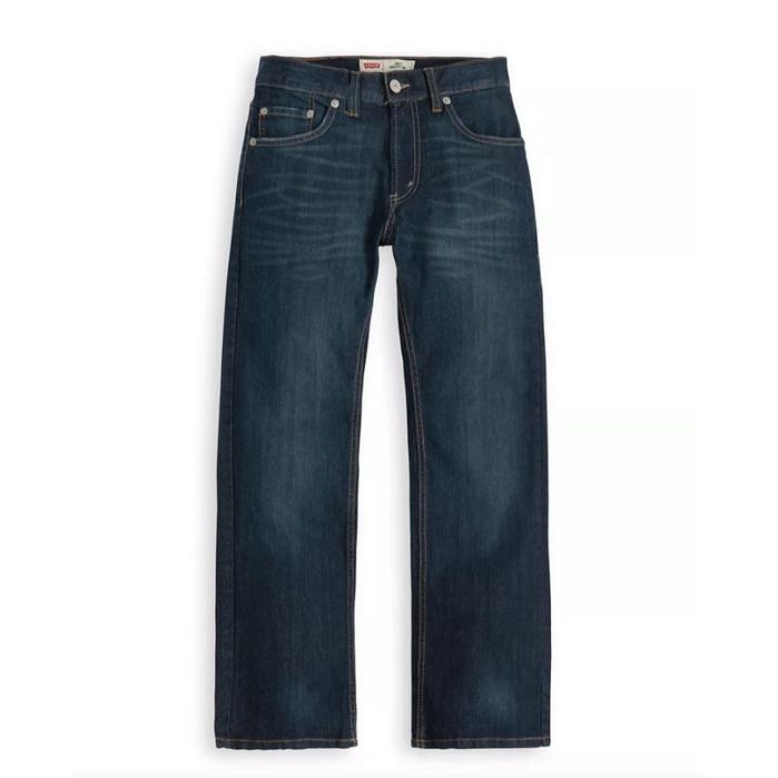 【童裝牛仔褲賠售】美國LEVI S 505 REGULAR FIT BOYS 深藍淺刷牛仔褲中直筒5歲-細節圖3