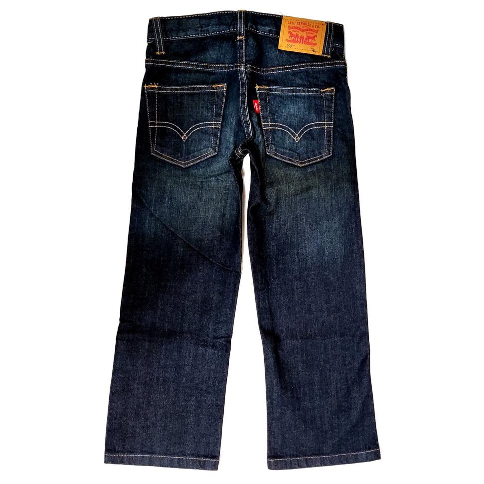 【童裝牛仔褲賠售】美國LEVI S 505 REGULAR FIT BOYS 深藍淺刷牛仔褲中直筒5歲-細節圖4