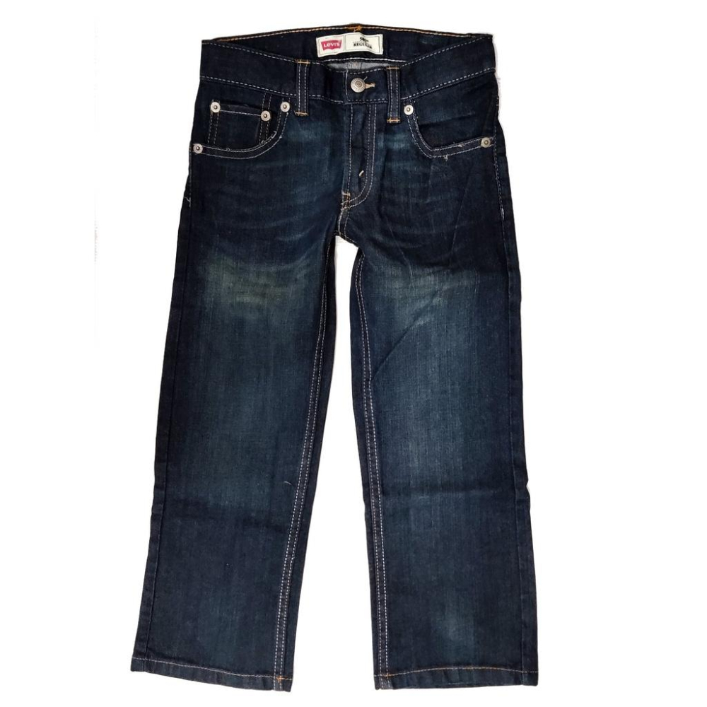 【童裝牛仔褲賠售】美國LEVI S 505 REGULAR FIT BOYS 深藍淺刷牛仔褲中直筒5歲-細節圖6