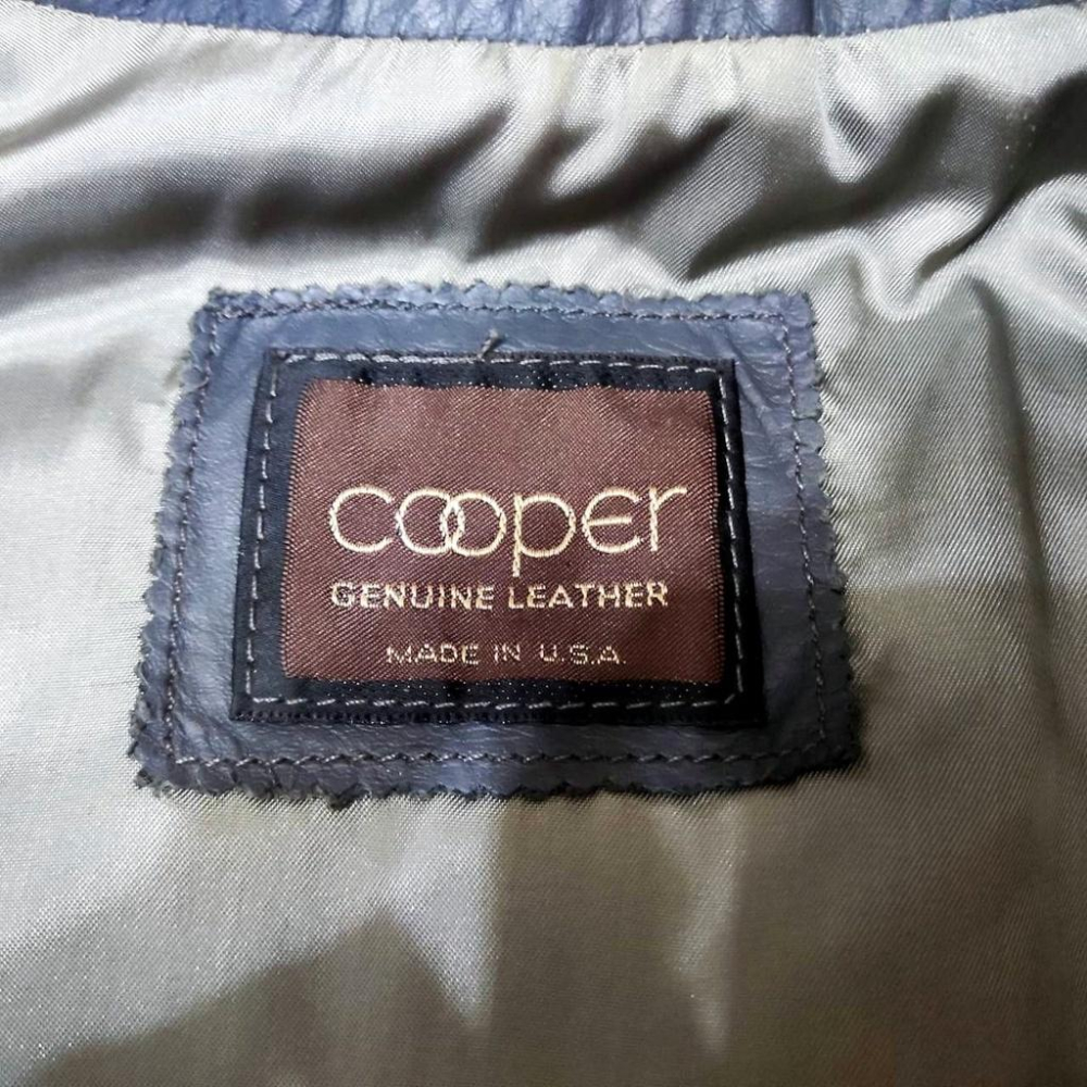 【美國Levis專賣】MADE IN USA COOPER Cafe Race深藍立領 騎士皮衣 真皮 夾克 現貨40號-細節圖3