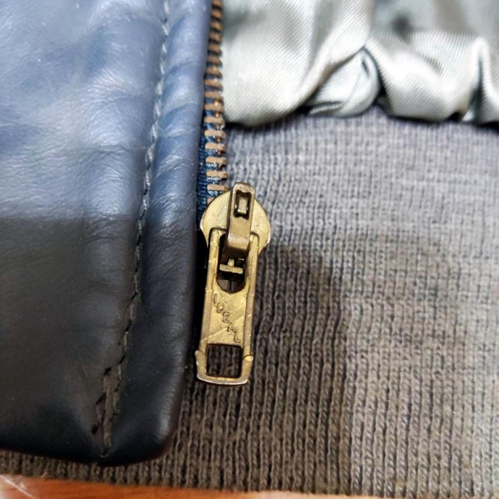 【美國Levis專賣】MADE IN USA COOPER Cafe Race深藍立領 騎士皮衣 真皮 夾克 現貨40號-細節圖5