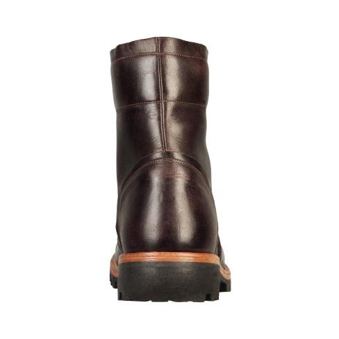 原價破萬賠售【TIMBERLAND】全手工頂級Boot Company Tackhead 酒紅色仿舊皮革8吋靴10M-細節圖8