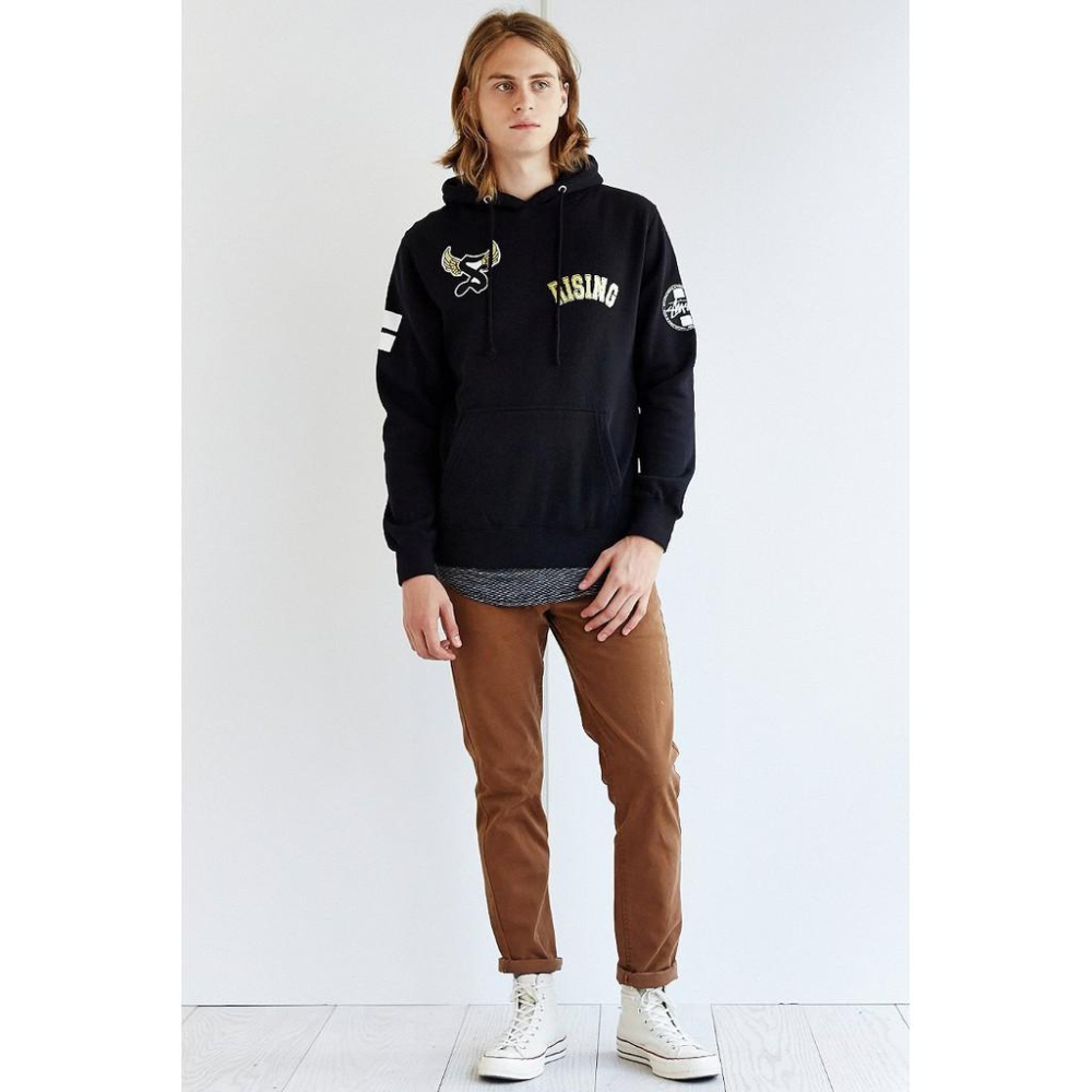 USA潮牌Stussy 80 Hooded 經典美式街頭 百搭 帽T 連帽 加厚 外套M號現貨-細節圖2