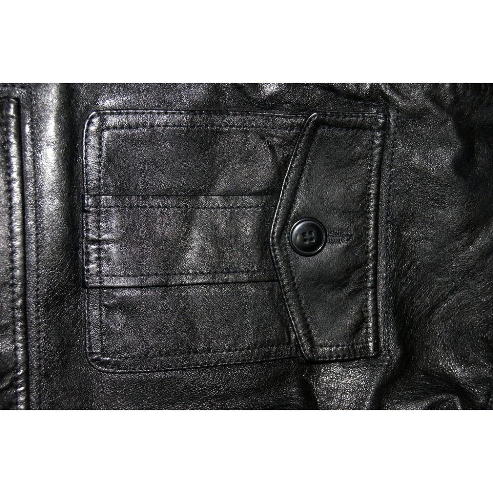 【700美金現貨M號】美國LEVIS CAPITAL E Leather Jacket A 2牛皮立領騎士皮衣飛行夾克-細節圖8