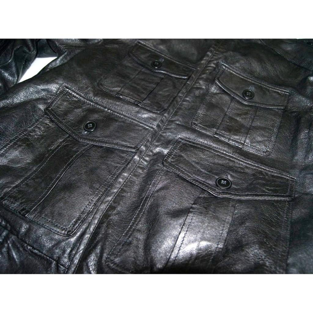 【700美金現貨M號】美國LEVIS CAPITAL E Leather Jacket A 2牛皮立領騎士皮衣飛行夾克-細節圖9