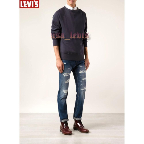 【高價LVC破壞牛W33L34】美國Levi s Made &amp; Crafted Tack Slim 深藍錐形小直筒牛仔褲