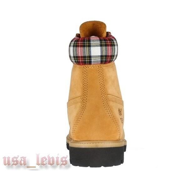 【美國LEVI S專賣】現貨10M優惠TIMBERLAND WOOLRICH 10061黃靴紅白羊毛格紋麂皮經典防水短靴-細節圖2